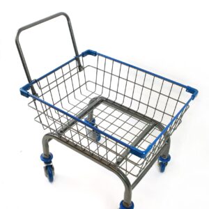 Chaminusa Heavy Duty Laundry and Grocery 1.8 Bushel Cart with U-Handle (Blue)