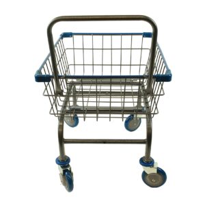 Chaminusa Heavy Duty Laundry and Grocery 1.8 Bushel Cart with U-Handle (Blue)