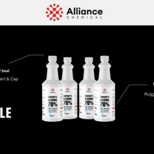 Isopropyl Alcohol (IPA) 70% - USP Medical Grade - 1 Gallon (4 x 32 FL Oz Bottles) - Rubbing Alcohol with Leak Proof Seals - Alliance Chemical - Made in America