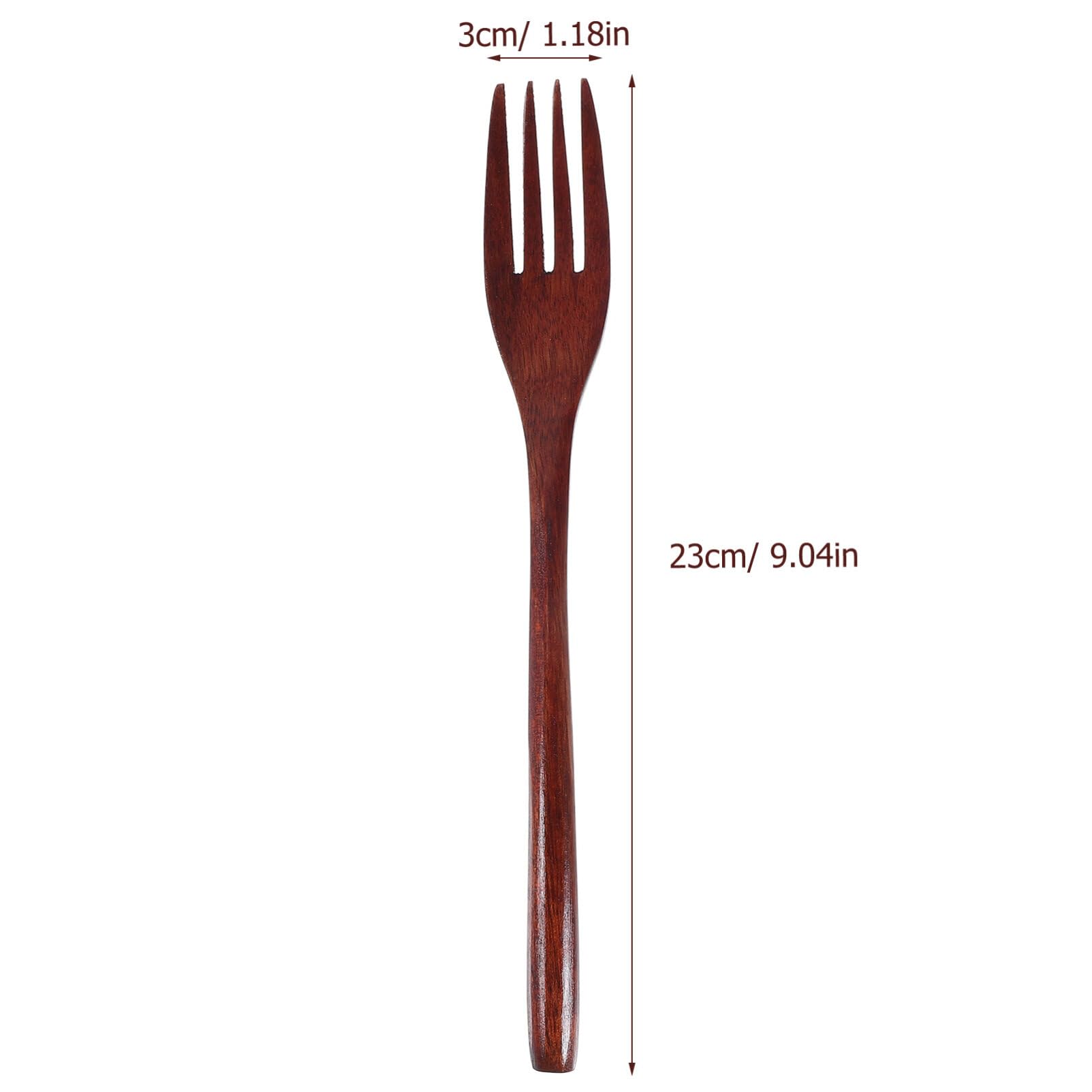 ABOOFAN 2Pcs Wooden Forks Reusable Japanese Style Wood Dinner Forks for Eating Food/Desserts/Salad/Fruit Wooden Cutlery Utensils