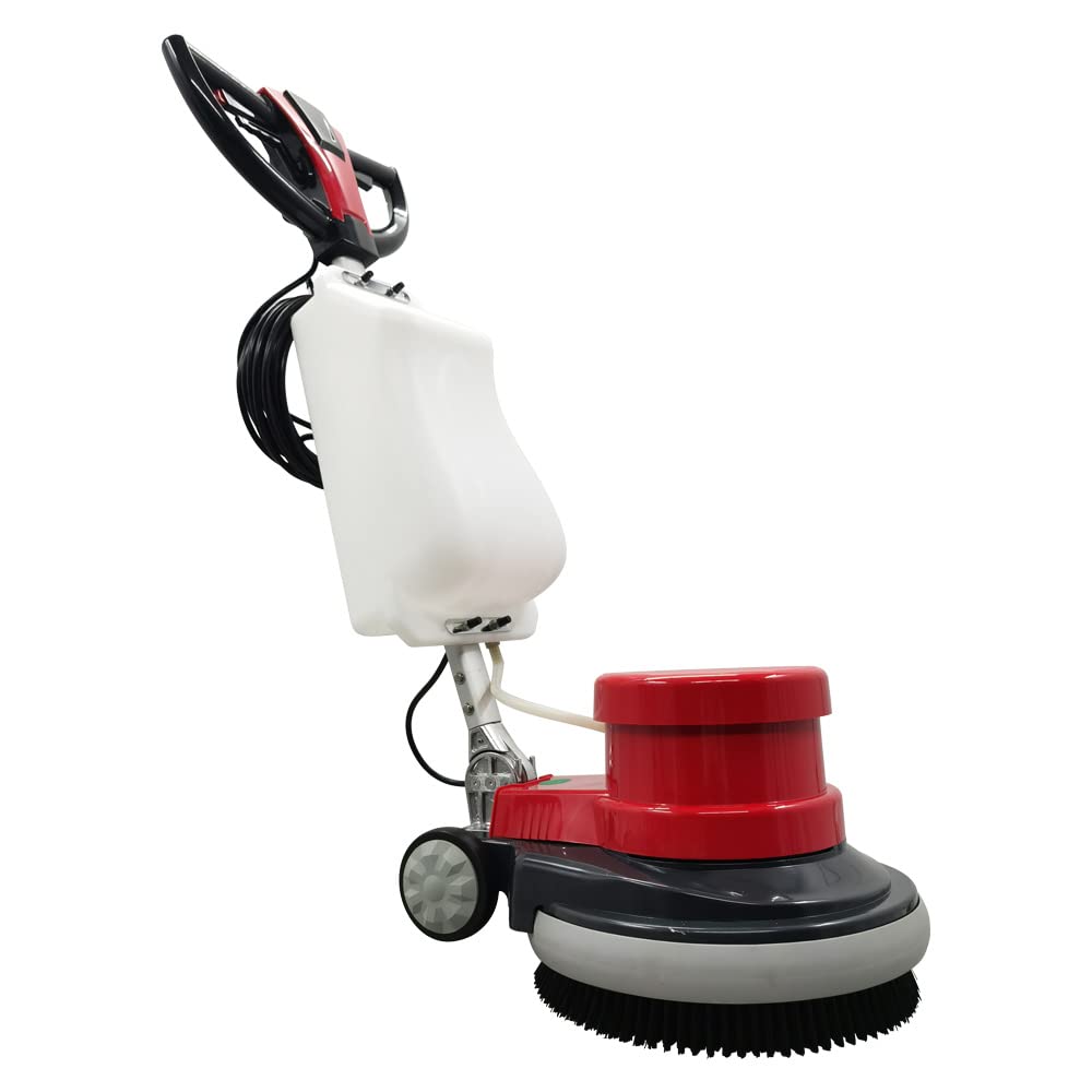 HQHAOTWU Floor Buffer, Floor Polisher Commercial Floor Scrubber Machine, 17" Tile Floor Steam Cleaner and Scrubber with 3gal Tank and 3 Brush Heads