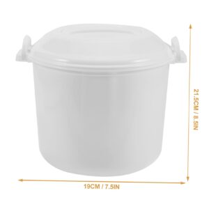 1 Set Pasta Cooker Cooker Vegetables Potato Portable Rice Cooker Portable Microwave Rice Cooker Ramen Cooker Steamer Small Rice Cooker Micro-wave Oven 3l White Plastic