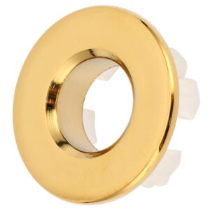 bathroom and kitchen sink overflow cover circular spare sink hole bathroom sink drains bathtub accessories (gold)