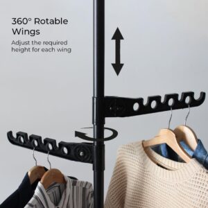 Verve Clothes Drying Rack, Collapsible and Foldable Rack, Indoor or Outdoor Laundry Rack for 32 Pieces of Clothes, Space Saving Laundry and Height-Adjustable, Coat Rack