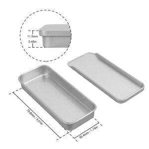 GENHAKON 50 PCS 3.15 x 1.34 x 0.4 inch, Slide Top Tin Containers, Slide Top Tin Box, Slide Top Matel Tin Boxes with Lid for Small Items, Such as Candy, USB Cable, Pills, Earring, Jewelry Craft, Etc