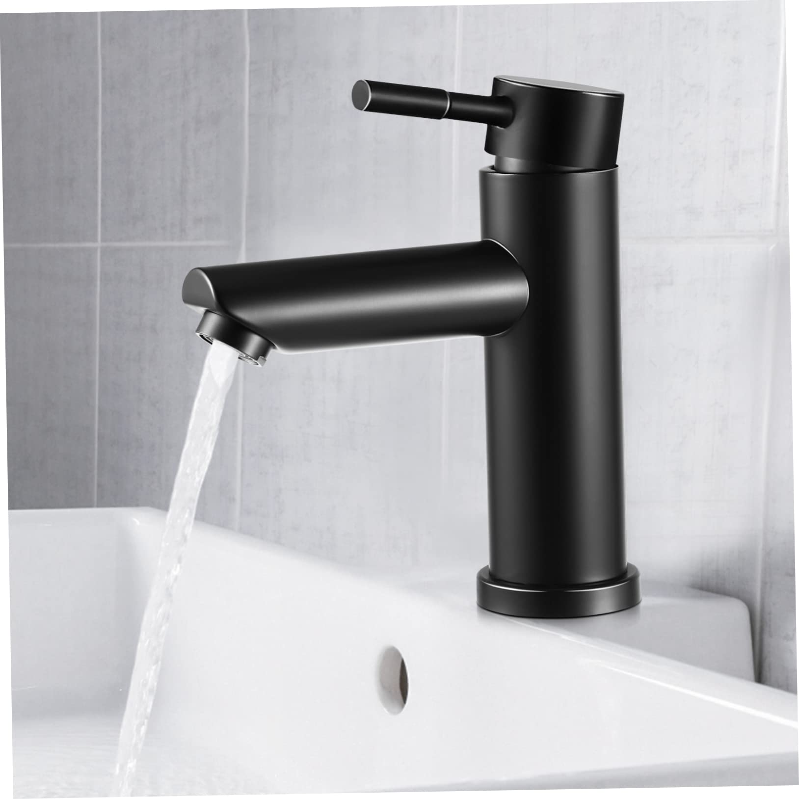 jojofuny 2pcs Basin Faucet Shower Faucet Bath Tub Faucets Waschtischarmatur Kitchen Vanity Faucet Bathroom Tub Faucets Bath Mixer Tap Bathroom Faucets 1 Hole Bath Spout Sink Stainless Steel