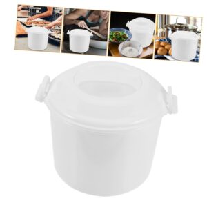 1 Set Pasta Cooker Cooker Vegetables Potato Portable Rice Cooker Portable Microwave Rice Cooker Ramen Cooker Steamer Small Rice Cooker Micro-wave Oven 3l White Plastic