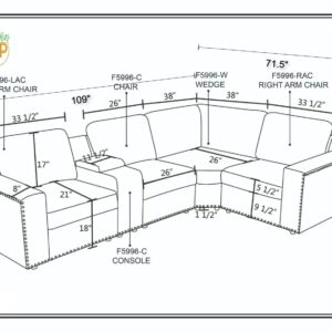 AYCP Flannel Modular Sectional Sofa Set, U/L Shape Convertible, Console with USB Charging Ports and Power sockets for Living Room/House/Bedroom/Office/Apartment (Grey, L Shape with Console), F599X