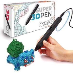 MYNT3D Super 3D Pen, 1.75mm ABS and PLA Compatible 3D Printing Pen & Factory Effex 17-87228 'Yamaha' Raglan Baseball Shirt (Heather Gray/Black, XX-Large)