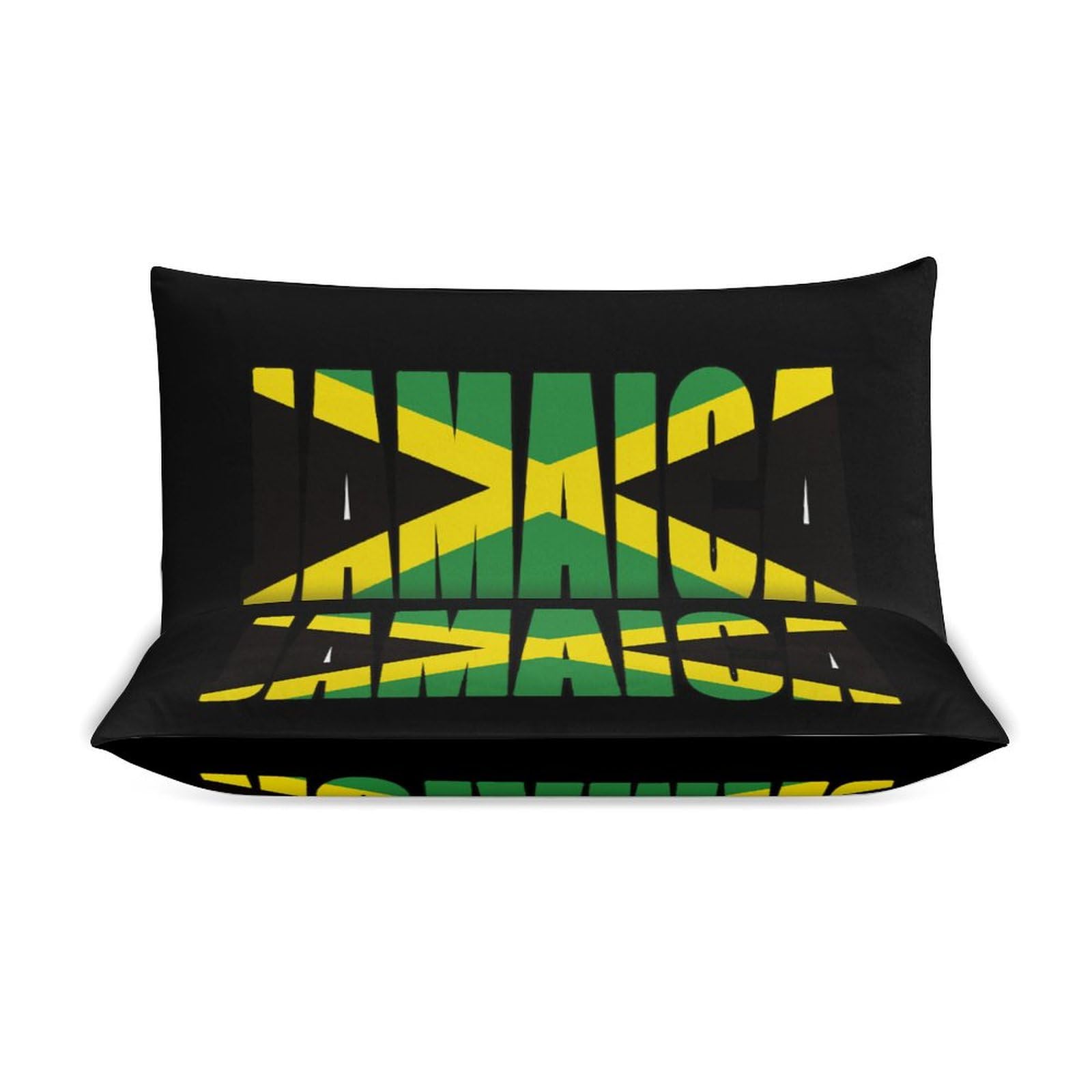 Jamaican Country Flag Soft Duvet Cover Set 3 Piece (1 Duvet Cover + 2 Pillow Case) Comforter Cover Bedding Set 86"x70"