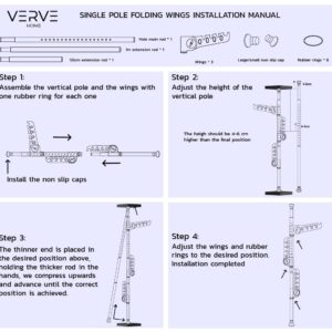 Verve Clothes Drying Rack, Collapsible and Foldable Rack, Indoor or Outdoor Laundry Rack for 32 Pieces of Clothes, Space Saving Laundry and Height-Adjustable, Coat Rack