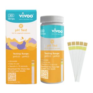 Vivoo Ph Test: Easy Urine Test Strips, Track Ph Anytime, Instant Results in 15 Seconds, 30