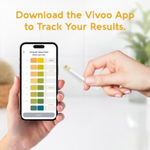 Vivoo Ph Test: Easy Urine Test Strips, Track Ph Anytime, Instant Results in 15 Seconds, 30