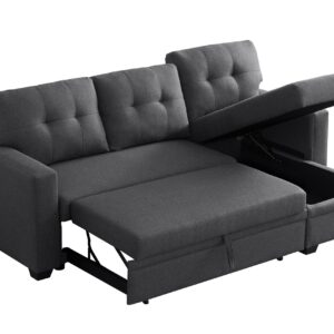 FAVSH Sofa-Abolished, 82", Dark Gray