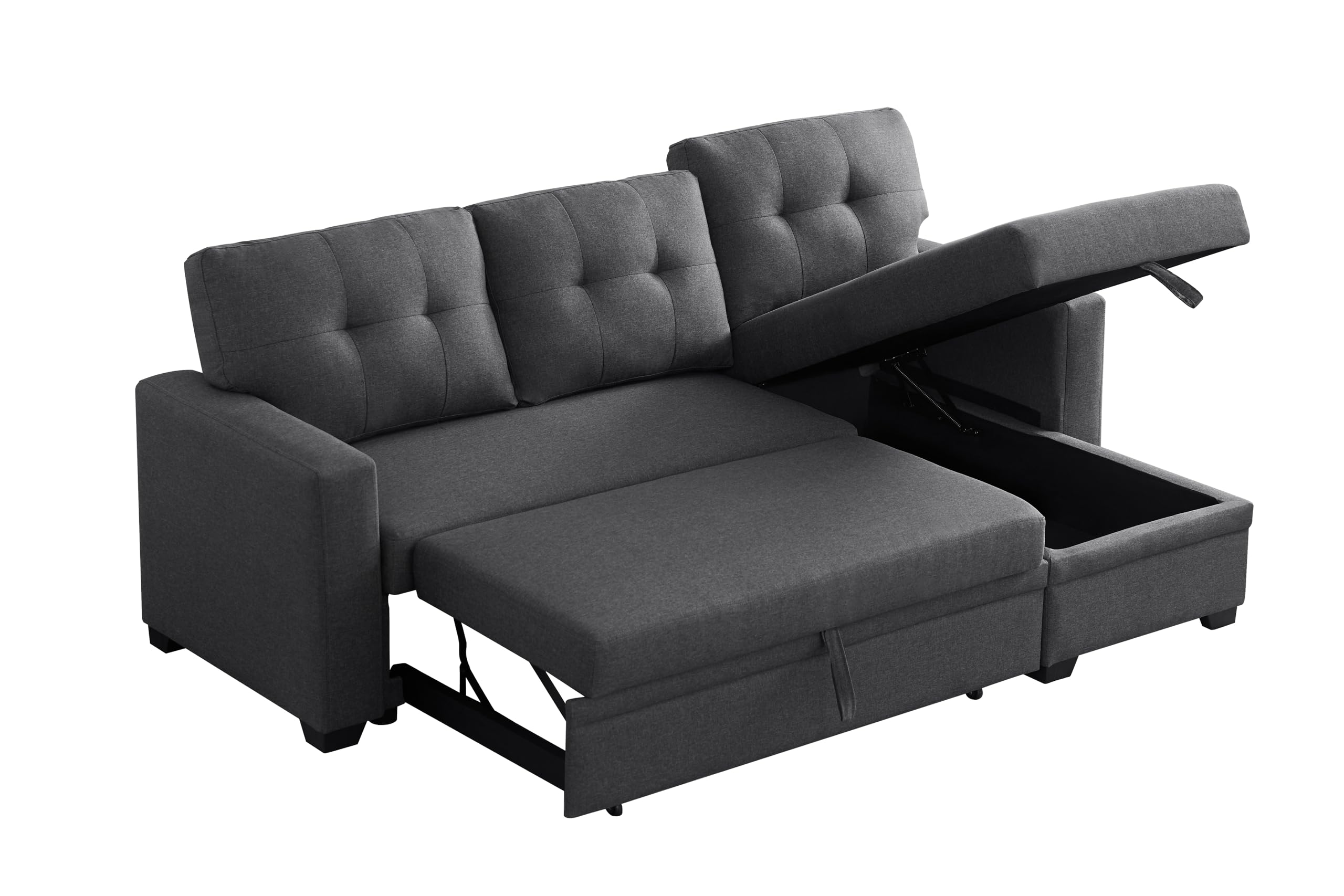 FAVSH Sofa-Abolished, 82", Dark Gray