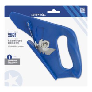 Capitol 110552 Universal Carpet Cutter, .75" x 7" x 6.4", Blue/Silver