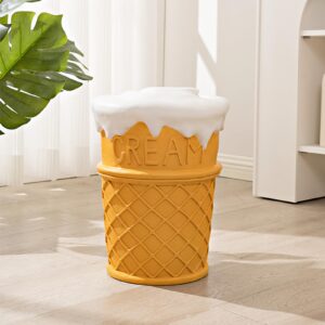 Enforose Simulated Food Stool Food Shoe Changing Stool Soft Retro Fun Ingenious Decorative Low Food Shoe Step Changing Stool for Home (ice Cream)