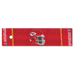 fanmats nfl - kansas city chiefs super bowl lviii red putting green mat - 1.5ft. x 6ft.