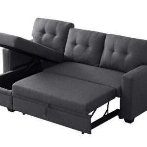 FAVSH Sofa-Abolished, 82", Dark Gray