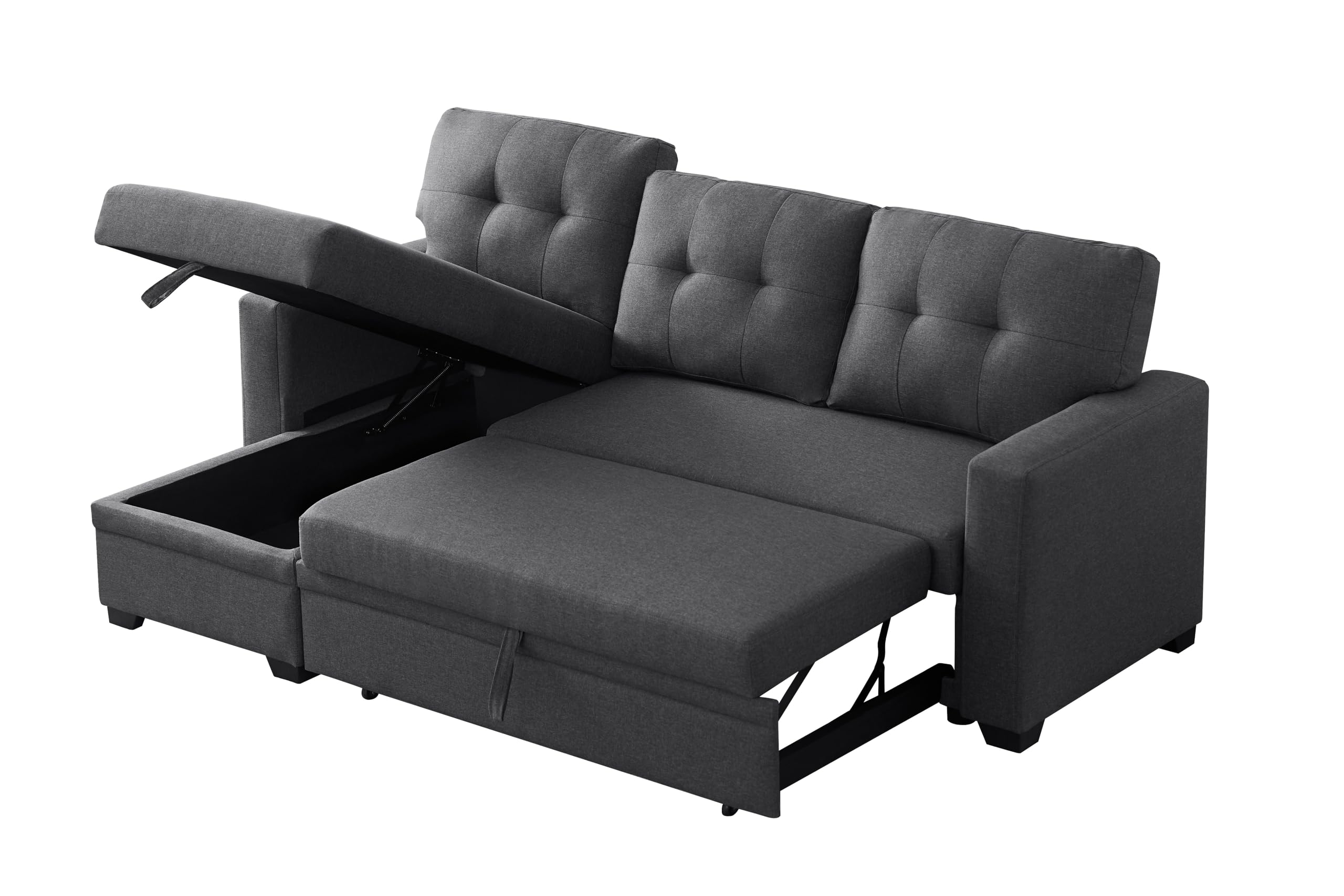 FAVSH Sofa-Abolished, 82", Dark Gray