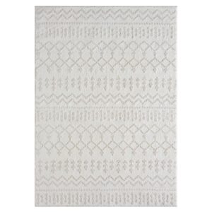 LUXE WEAVERS Ibiza Collection 8742 Cream 6x9 Modern Abstract Area Rug