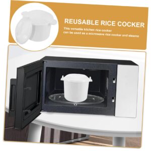 1 Set Pasta Cooker Cooker Vegetables Potato Portable Rice Cooker Portable Microwave Rice Cooker Ramen Cooker Steamer Small Rice Cooker Micro-wave Oven 3l White Plastic