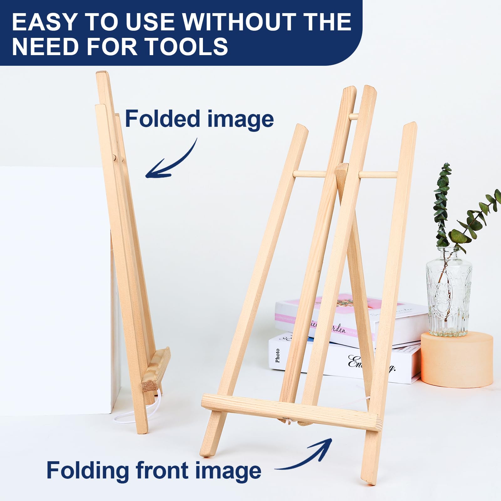 ESRICH 2pcs 17 Inch Tabletop Easels, Easel Stand for Painting,Tripod, Painting Party Easel, Kids Student Desktop Easel for Painting,Paint Easel for Canvas Painting