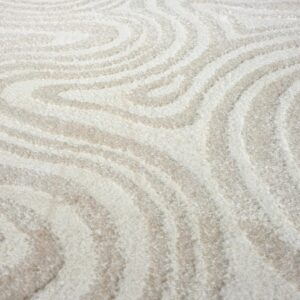 LUXE WEAVERS Geometric Swirl Cream 6x9 Area Rug - Cream