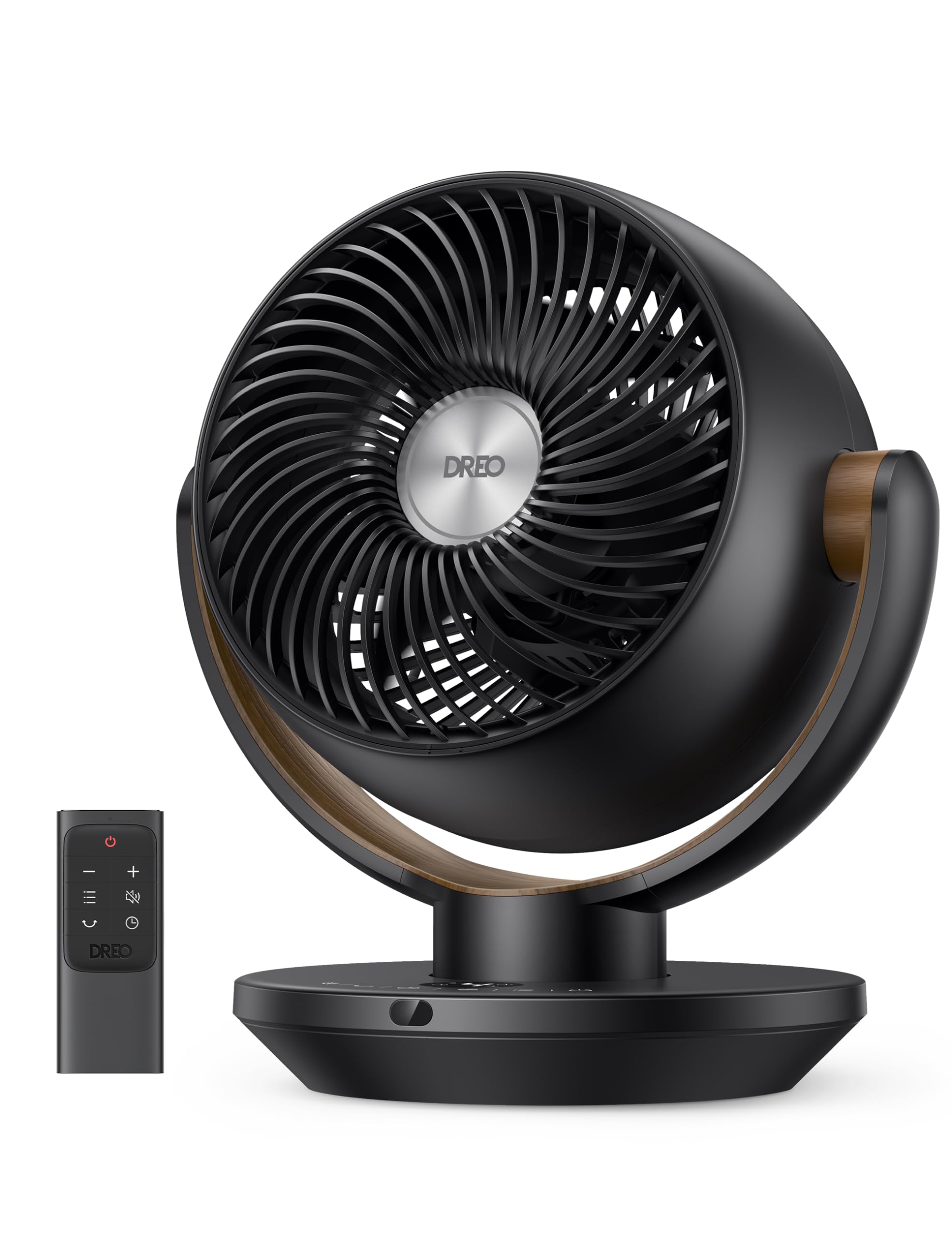 Dreo Fan for Bedroom, Desk Air Circulator Fan with Remote, 11 Inch Table Fans for Whole Room, 60ft Powerful Airflow, 120° Vertical Manual +90° Oscillating Fan, 4 Speeds, 8H Timer, Quiet Fan, Home