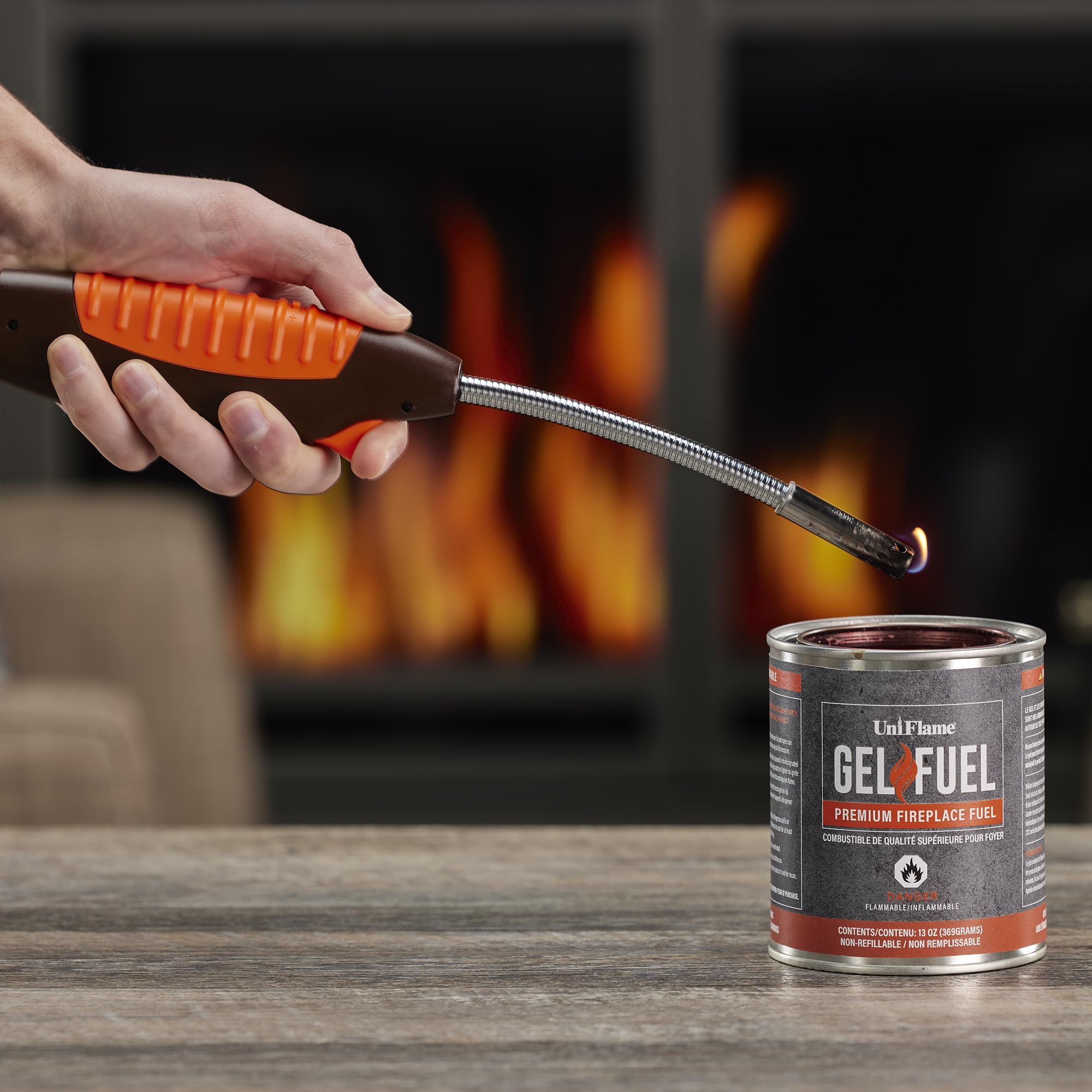 Uniflame - Gel Fuel, Premium Fireplace Fuel (24 Pack) | 24 13oz Cans