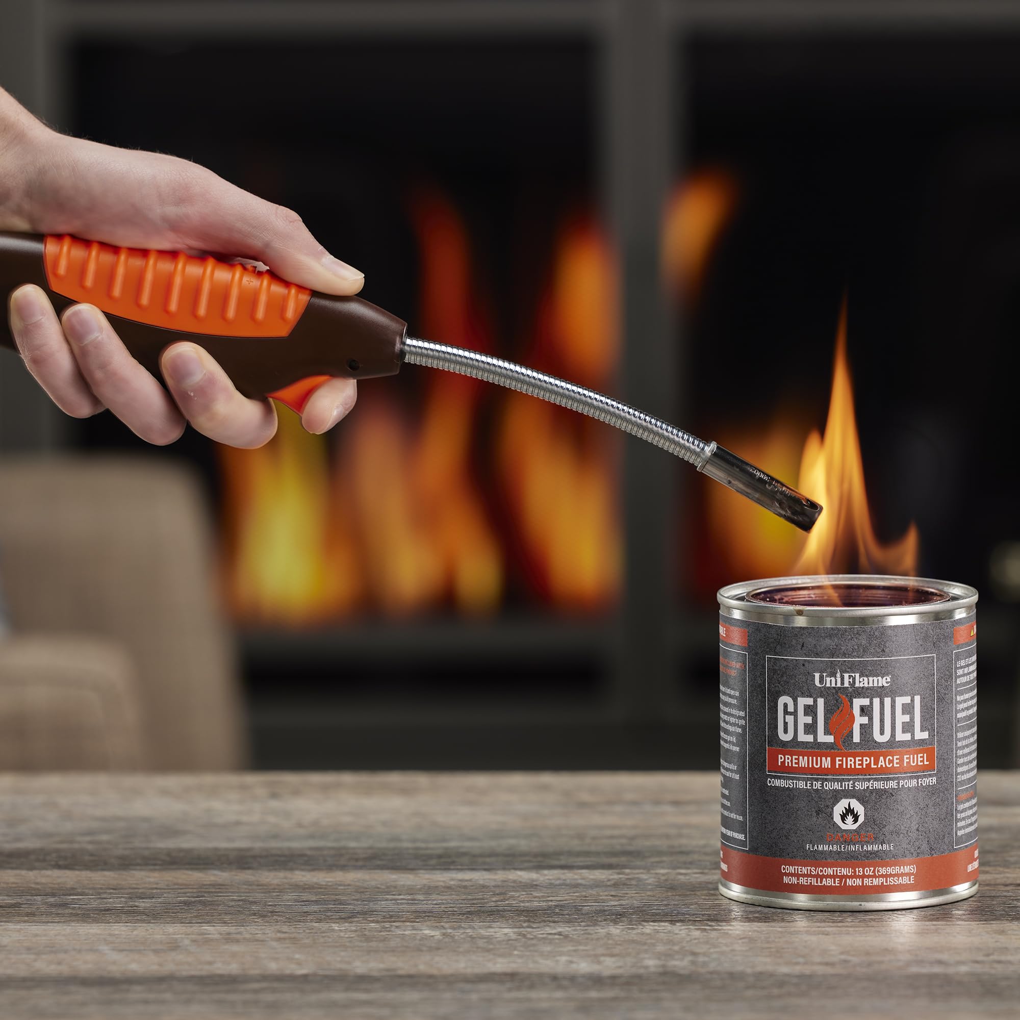 Uniflame - Gel Fuel, Premium Fireplace Fuel (24 Pack) | 24 13oz Cans