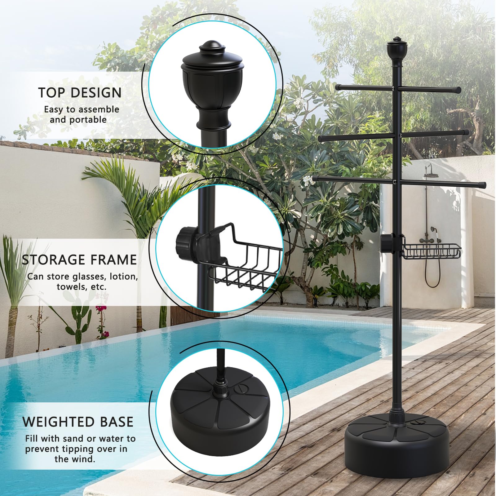 Pool Towel Rack Outdoor