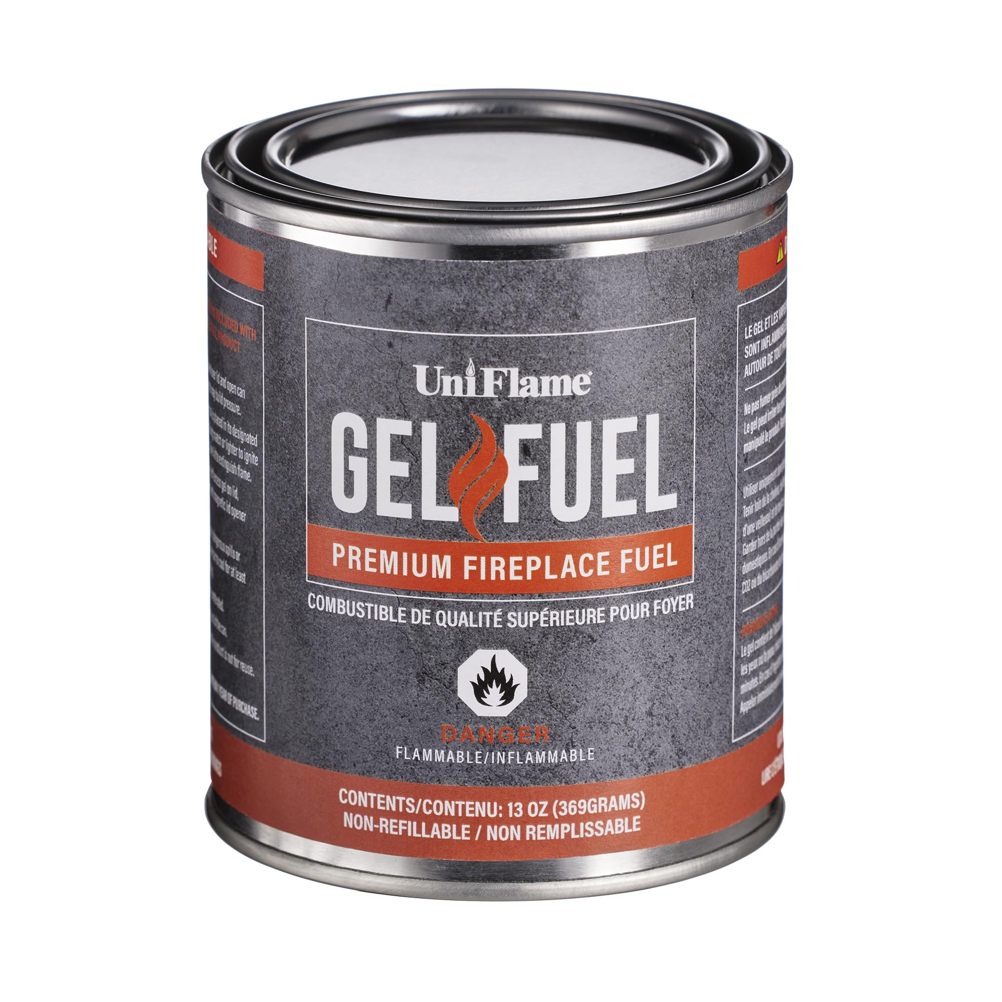 Uniflame - Gel Fuel, Premium Fireplace Fuel (24 Pack) | 24 13oz Cans