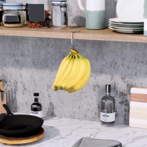 Metal Banana Hook, Balance Hook, Banana Holder for Hanging Backpack, Keys or Fashion Wallet Hook - Great for Kitchen Dorm Bedroom and Tabletop, Easy to Hang and Store