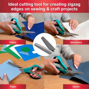 SINGER ProSeries 9" Pinking Shears - Heavy-Duty Stainless Steel - Zigzag Cut for No-Fray Fabric, Sewing & Craft Edging