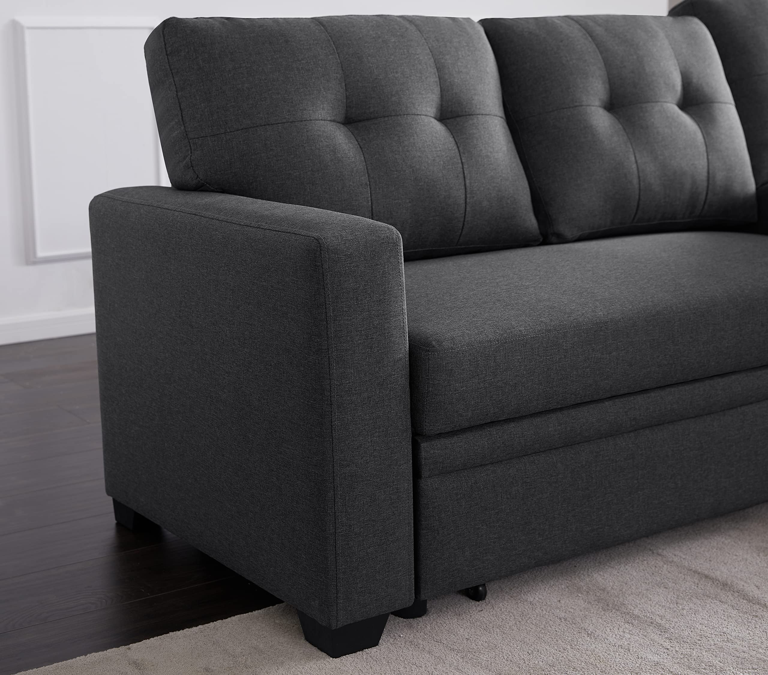 FAVSH Sofa-Abolished, 82", Dark Gray