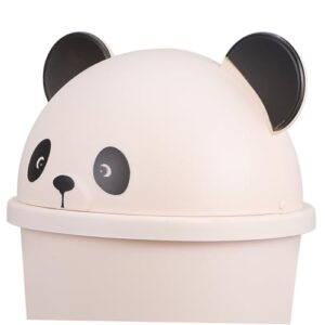 Zerodeko 10l Cute Panda Trash Can: Plastic Garbage Bins Toilet Paper Bucket Garbage Can Rubbish Pail Waste Basket for Dorm Office Kitchen Bathroom