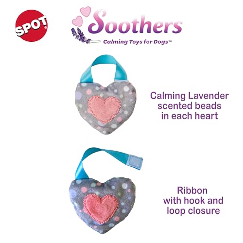 SPOT Soothers- On The Go Sachets- Separation Anxiety Toys for Dogs & Puppies, Scented with Calming Lavender Fragrance Beads to Safely Calm Pets During Travel and Vet Visits, 2pcs