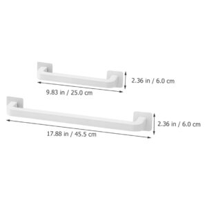 FUNOMOCYA 2pcs Hand Towel Bathroom Towel Bar Towel Holder for Bathroom Wall Towel Bars for Bathroom Wall Towel Bar Towel Hanger for Bathroom Single Shot Bath Towel White