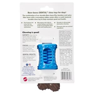 SPOT Bam-Bones Plus Dental Chew Bone - Bamboo Fiber & Nylon with a Massaging Rubber Center, Durable Long Lasting Oral Care Dog Chew for Aggressive Chewers & Teething Puppies, 6.5in, Bacon Flavor