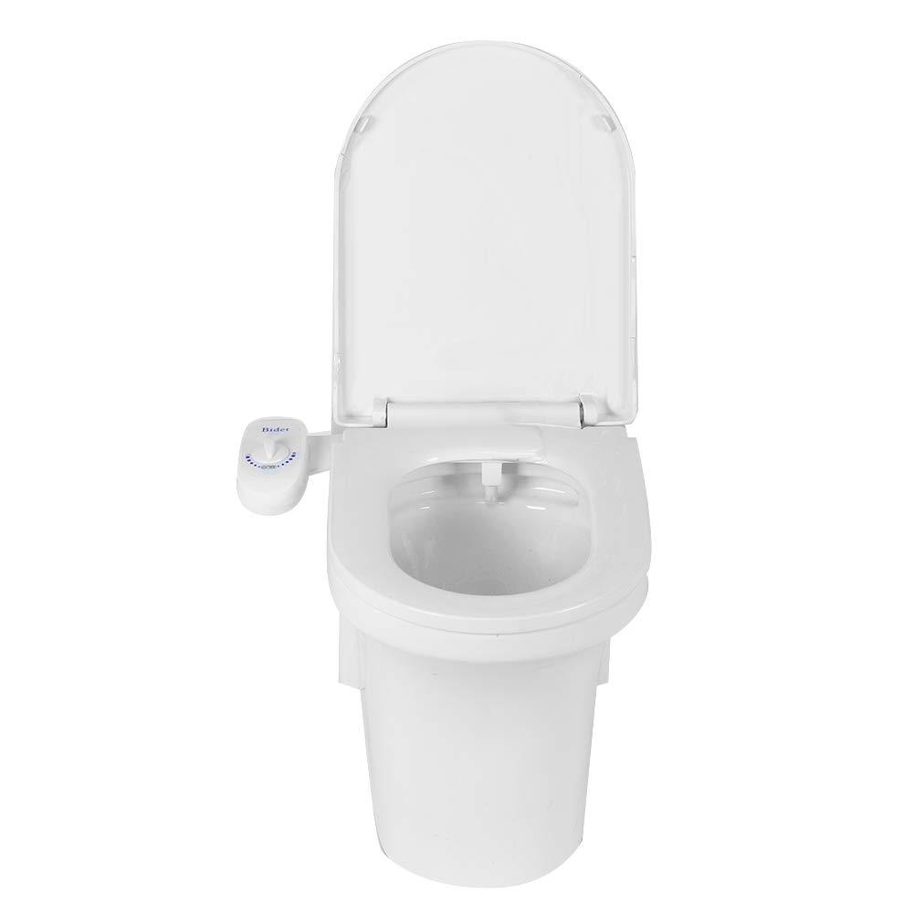 White SingleNozzle Bidet Mechanical Attachment Single Cooling Spritz EasyToFit Spray Machine Fixture Spraying Machine Piping Nozzle Toilet Bathroom Spray Cleaner Spotless