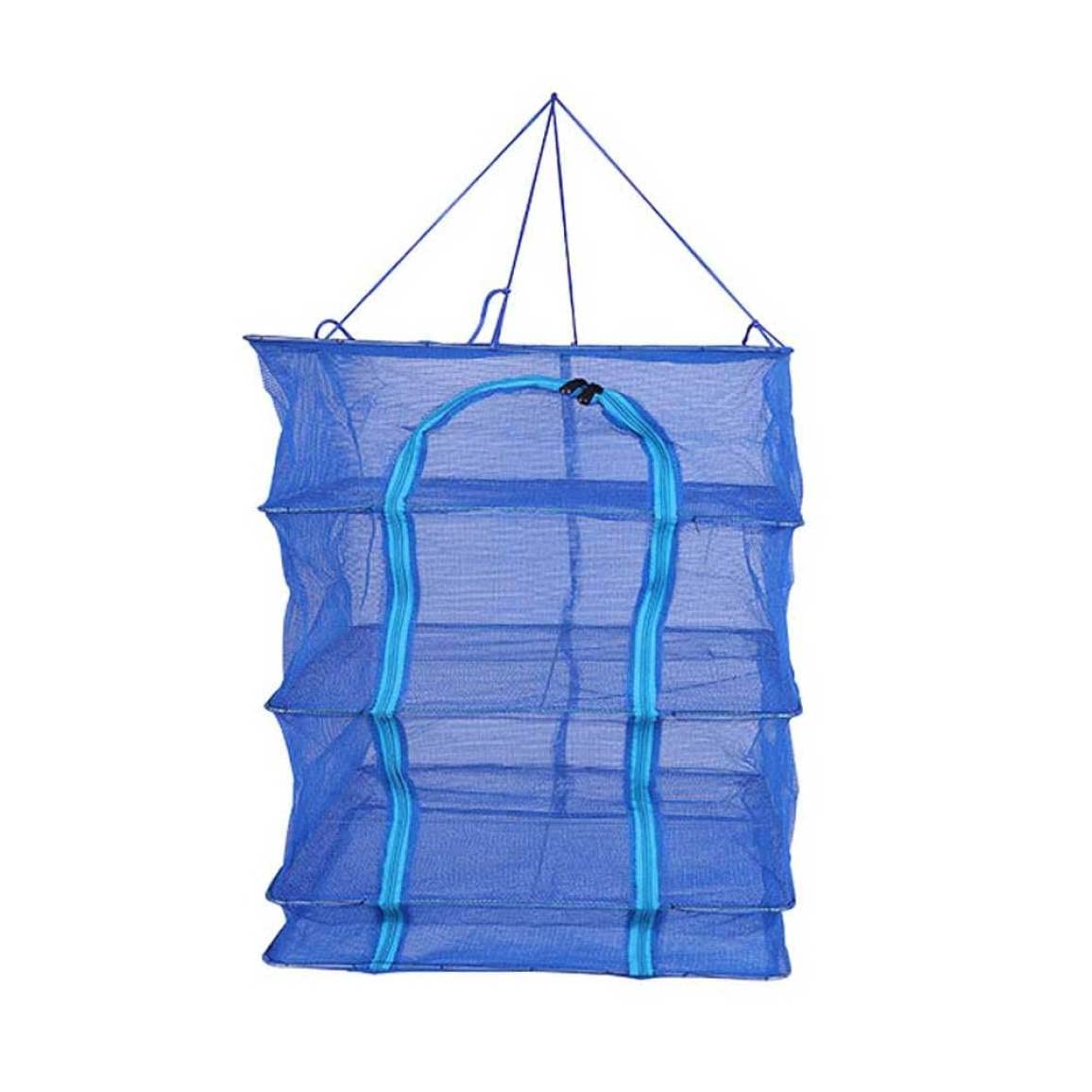 Wedhapy 4 Layers Drying Foldable Mesh Vegetable Fish Dishes Mesh Vegetables Dry Net Basket Drying Rack Net Frame Air Drying Net Food Drying Net Hanging Herb Drying Rack,35 * 35 * 65cm