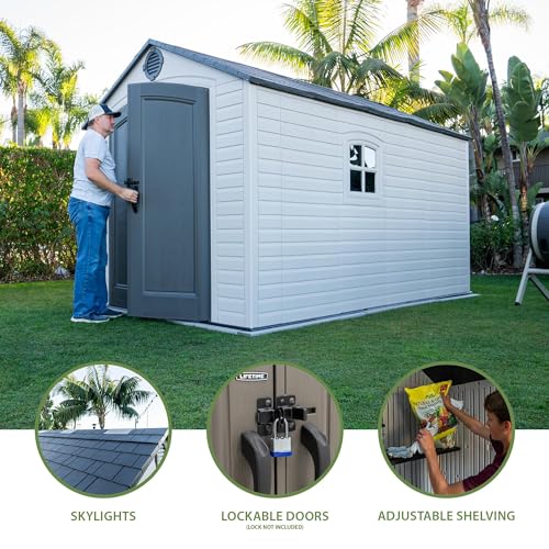 Lifetime Outdoor Storage Shed, 8 x 12.5 Foot