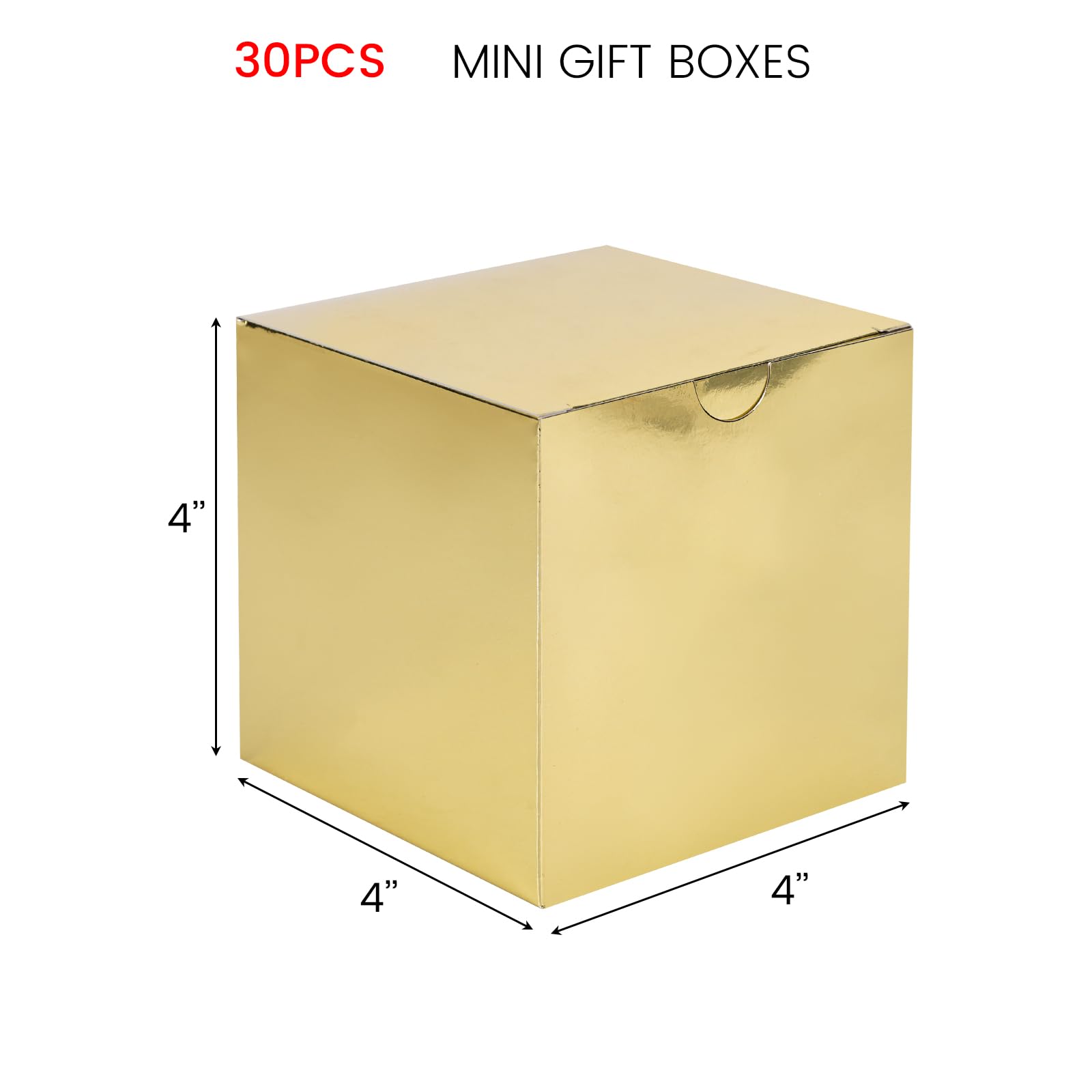 VGOODALL 30PCS Mini Gift Boxes, Gold Favor Boxes Tiny Cardboard Boxes Candy Treat Boxes for Bridal Shower Birthday Party Wedding