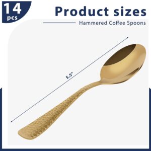 HANSGO Demitasse Espresso Spoons Set, Mini Coffee Spoons, Stainless Steel Small Spoons for Dessert Appetizer Coffee Tea, 5.5 Inch 14PCS