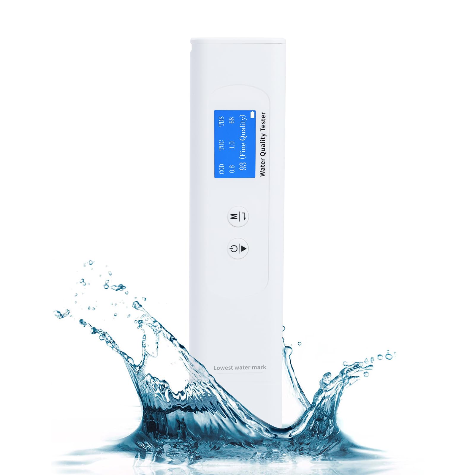 6-in-1 Water Quality Tester - TOC UV275 EC TDS COD Temperature Meter Drinking Water Quality Meter with Intelligent Scoring with ATC for Drinking Water, Well, Tap, Purified, Groundwater, Lab