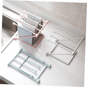 LIFKOME Hand Towel Holder Countertops Dishcloth Holder Kitchen Towel Stand Vanities Towel Holder Kitchen Dish Cloth Rack Countertops Towel Rack Cup Rack Foldable Hanger