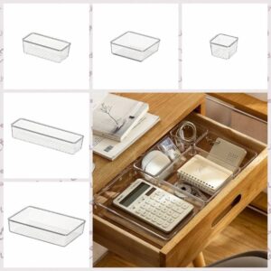 1PCS Transparent Drawer Box,Cosmetic Closet Organizer Divider Drawer Storage Box Anti-Scratch Drawer Organizer(23x7.5x5.5cm)