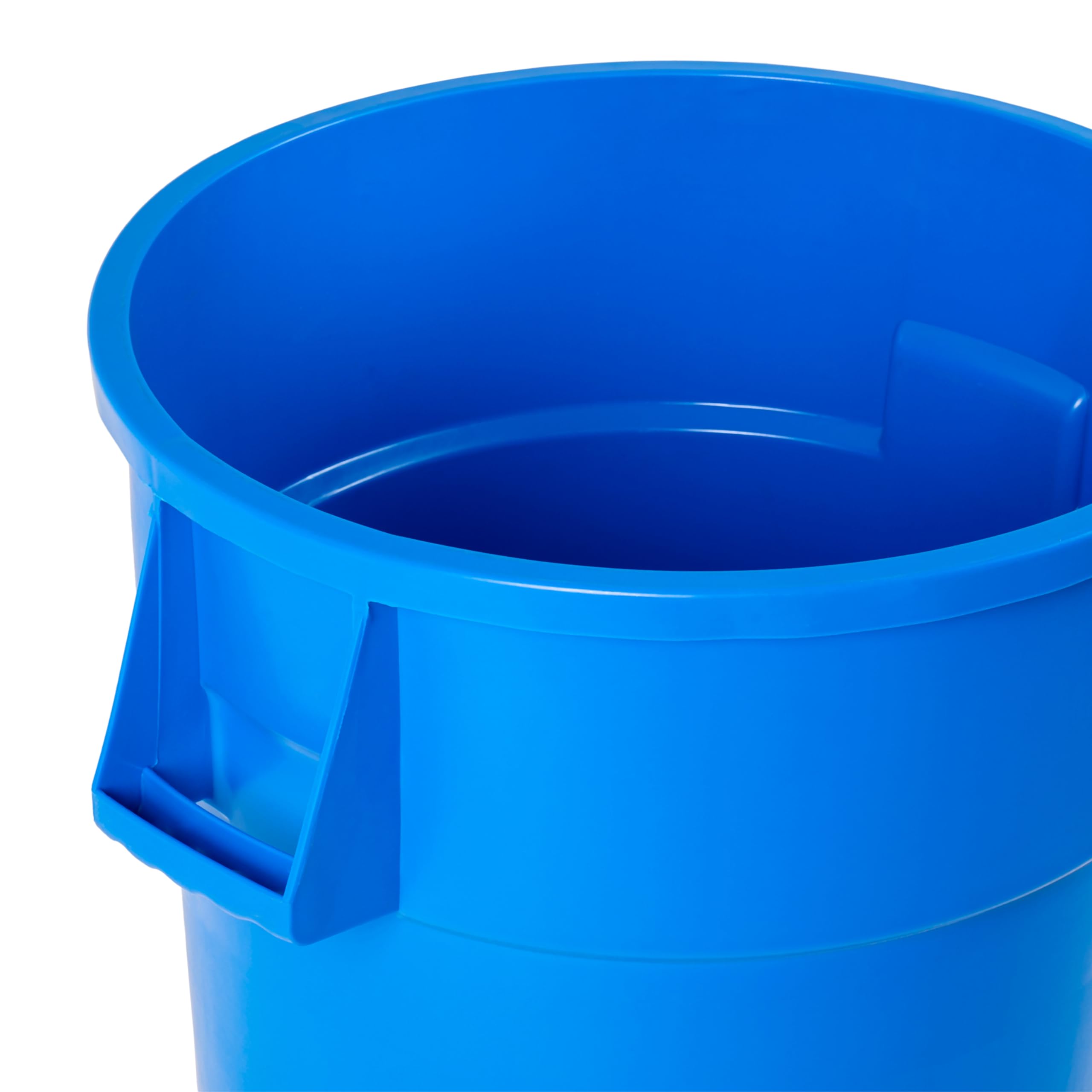 44 Gallon Round Trash Can Round Recycling Bin Round Ingredient Can Commercial Trash Can Bin Storage Kitchen Garbage Can Storage Containers Kitchen Trash Can Garbage Bin Office Trash Can (1, Blue)