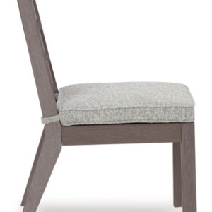 Signature Design by Ashley Hillside Barn Outdoor Dining Chair, Set of 2, 20" W x 27" D x 37" H, Light Brown & Light Gray